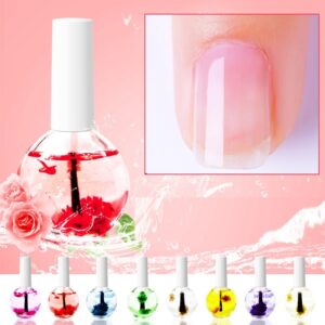 Natural Dried Flower Nail Oil – Nourishing Cuticle Treatment for Dry Skin and Nail Edge Repair