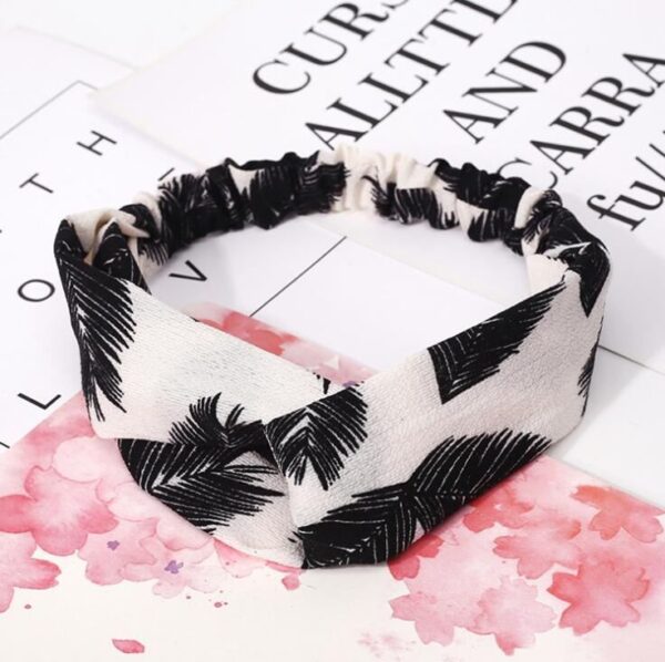 Retro Style Printed Headband for Women – Vintage Boho Elastic Hair Accessory - Image 9