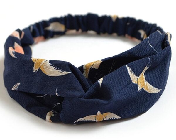 Retro Style Printed Headband for Women – Vintage Boho Elastic Hair Accessory - Image 2