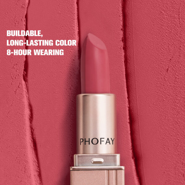 PHOFAY Matte Lipstick – Long-Lasting Velvet Lip Color for All-Day Wear - Image 3