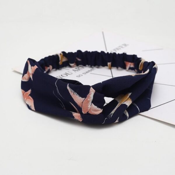 Retro Style Printed Headband for Women – Vintage Boho Elastic Hair Accessory - Image 7