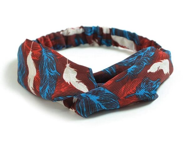 Retro Style Printed Headband for Women – Vintage Boho Elastic Hair Accessory - Image 6