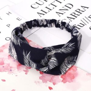 Retro Style Printed Headband for Women – Vintage Boho Elastic Hair Accessory