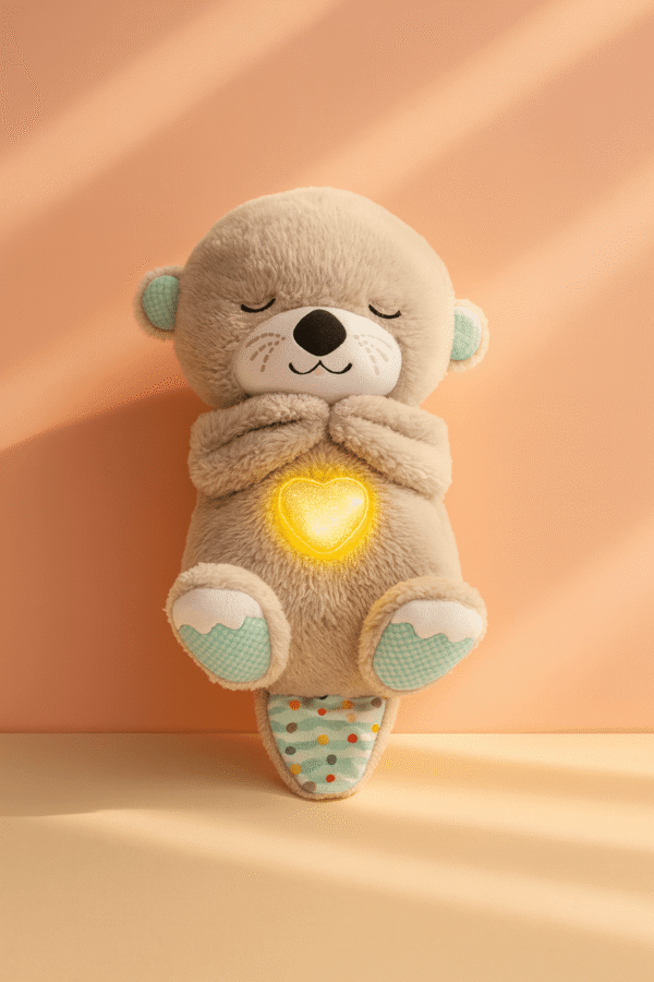 Heartbeat & Light-Up Belly Bear Plush Toy