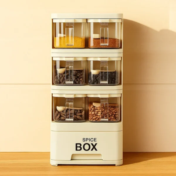 6 In 1 Crystal Spice Storage Jar